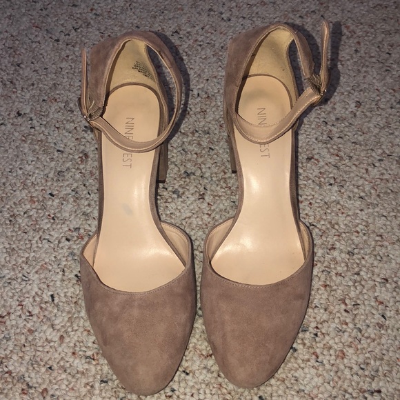Women’s Nine West Ankle Strap Leather Pump Heels - Picture 2 of 3